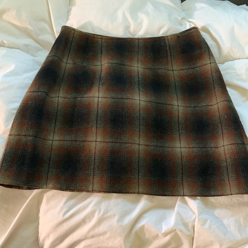 Size 12 wool blend plaid skirt.